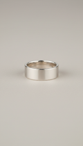 Wide-band sterling silver ring