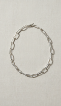 Minimalist chain-link silver necklace