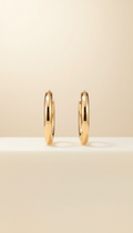 Gold-Plated Classic Hoop Earrings