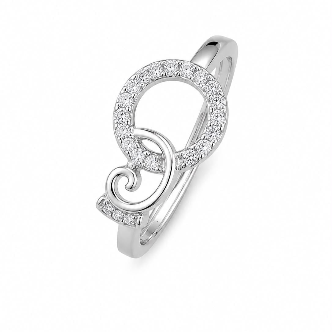 Modern Open Circle Sterling Silver Ring